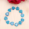 Millefiori heart bracelet Sky blue