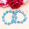 Millefiori heart bracelet Sky blue