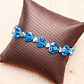 Millefiori heart bracelet Sky blue