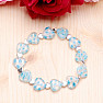 Millefiori heart bracelet Color of the sea