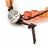 Agate orange braided bracelet made of bones