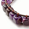 Agate purple braided bracelet made of bones