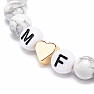 Female and Male White Howlite Couples Bracelets