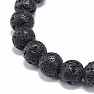 Lava stone bracelet with rose