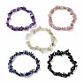 Set of Five Bracelets - Lapis Lazuli, Amethyst, Sagenite, Obsidian and Strawberry Crystal