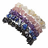 Set of Five Bracelets - Lapis Lazuli, Amethyst, Sagenite, Obsidian and Strawberry Crystal