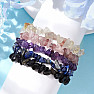 Set of Five Bracelets - Lapis Lazuli, Amethyst, Sagenite, Obsidian and Strawberry Crystal