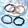 Set of Five Bracelets - Lapis Lazuli, Amethyst, Sagenite, Obsidian and Strawberry Crystal