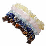 Set of five bracelets - aquamarine, lapis lazuli, citrine, rose quartz and tiger's eye