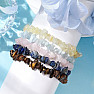 Set of five bracelets - aquamarine, lapis lazuli, citrine, rose quartz and tiger's eye