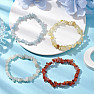 Set of four bracelets - aquamarine, moonstone, citrine and agate