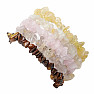 Set of five bracelets - citrine, moonstone, rose quartz, tiger's eye and sagenite