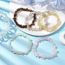 Set of five bracelets - citrine, moonstone, rose quartz, tiger's eye and sagenite