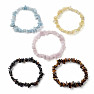 Set of five bracelets - aquamarine, citrine, rose quartz and tiger's eye