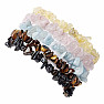 Set of five bracelets - aquamarine, citrine, rose quartz and tiger's eye