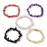 Set of five bracelets - citrine, amethyst, agate, rose quartz and obsidian