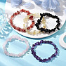 Set of five bracelets - citrine, amethyst, agate, rose quartz and obsidian