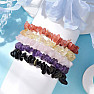 Set of five bracelets - citrine, amethyst, agate, rose quartz and obsidian