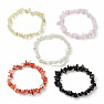 Set of five bracelets - citrine, moonstone, agate, rose quartz and obsidian