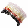 Set of five bracelets - citrine, moonstone, agate, rose quartz and obsidian