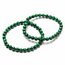 Malachite bracelet made of beads 6 mm