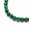 Malachite bracelet made of beads 6 mm