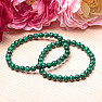 Malachite bracelet made of beads 6 mm