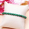 Malachite bracelet made of beads 6 mm