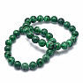 Malachite bracelet made of beads 10 mm