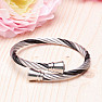 Trendy coiled stainless steel bracelet 21 cm