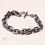 Elegant cable bracelet surgical steel 21 cm