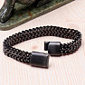 Wheat chain bracelet stainless steel black