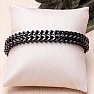 Wheat chain bracelet stainless steel black