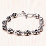 Massive bracelet Skull surgical steel 21.5 cm