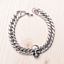 Massive bracelet Curb Skull surgical steel 21 cm