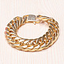 Massive bracelet Cuban stainless steel gold color 21.5 cm