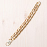 Massive bracelet Cuban stainless steel gold color 21.5 cm