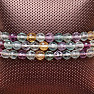 Fluorite multicolor wrap bracelet made of AA quality cut beads