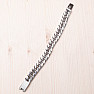 Curb style surgical steel cubic zirconia bracelet