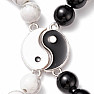 Yin and Yang Howlite and Agate Couples Bracelets