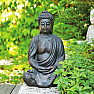 Buddha meditating Japanese statuette in brown 38 cm