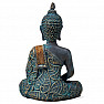 Buddha meditating Thai statuette antique look