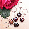 Keychain with bull&#39;s eye heart, size M