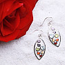 Chakra earrings circles in an oval silver Ag 925