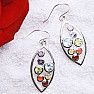 Chakra earrings circles in an oval silver Ag 925