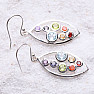 Chakra earrings circles in an oval silver Ag 925