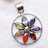 Chakra star in a circle pendant Ag 925