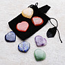 Chakra set of heart stones