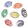 Chakra crystal set with chakra lingam chakra symbols