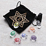 Chakra crystal set with chakra lingam chakra symbols